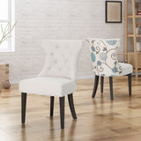 Mircea Traditional Two Toned Fabric Dining Chair by Christopher Knight Home