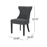 Mircea Traditional Two Toned Fabric Dining Chair by Christopher Knight Home