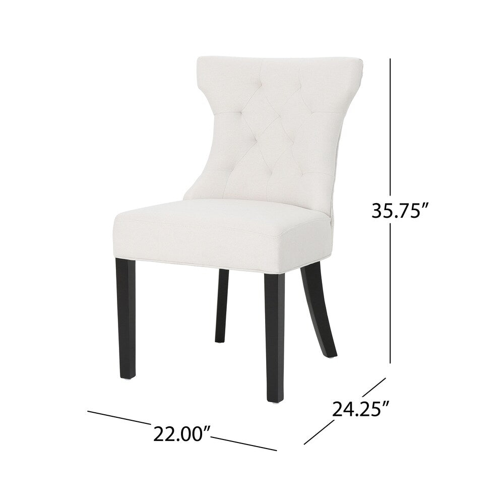 Mircea Traditional Two Toned Fabric Dining Chair by Christopher Knight Home