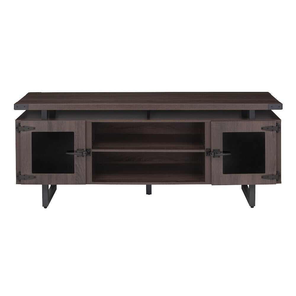 Low Wall Entertainment Center, TV Stand, Media Storage Cabinet