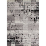 Mirrol Grey Distressed Rectangles Rug
