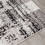 Mirrol Grey Distressed Rectangles Rug