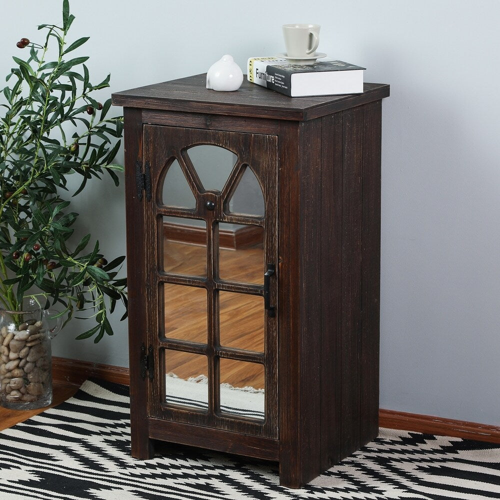 Mirror Door Small Console Cabinet