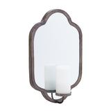 Mirror Wall Sconce Candle Holder (Set of 2) - Black
