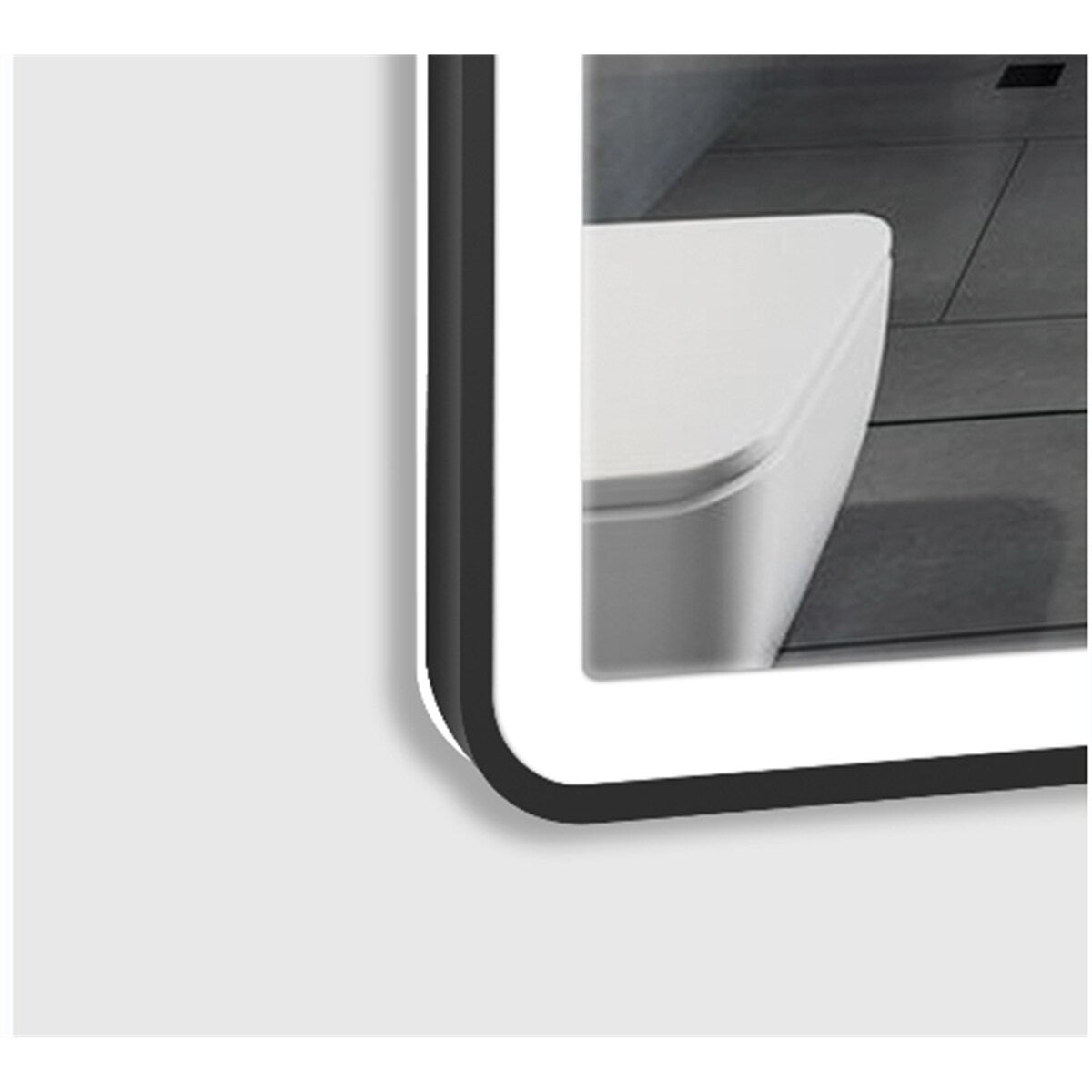Mirror,24x32 Black Frame Led Mirror Aluminium Powder Coating