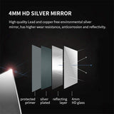 Mirror,24x32 Black Frame Led Mirror Aluminium Powder Coating