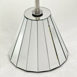 Mirrored Coffee Table Side Table Tempered Glass Desktop Round End Table Small Side Table Bedside Table Night Stand