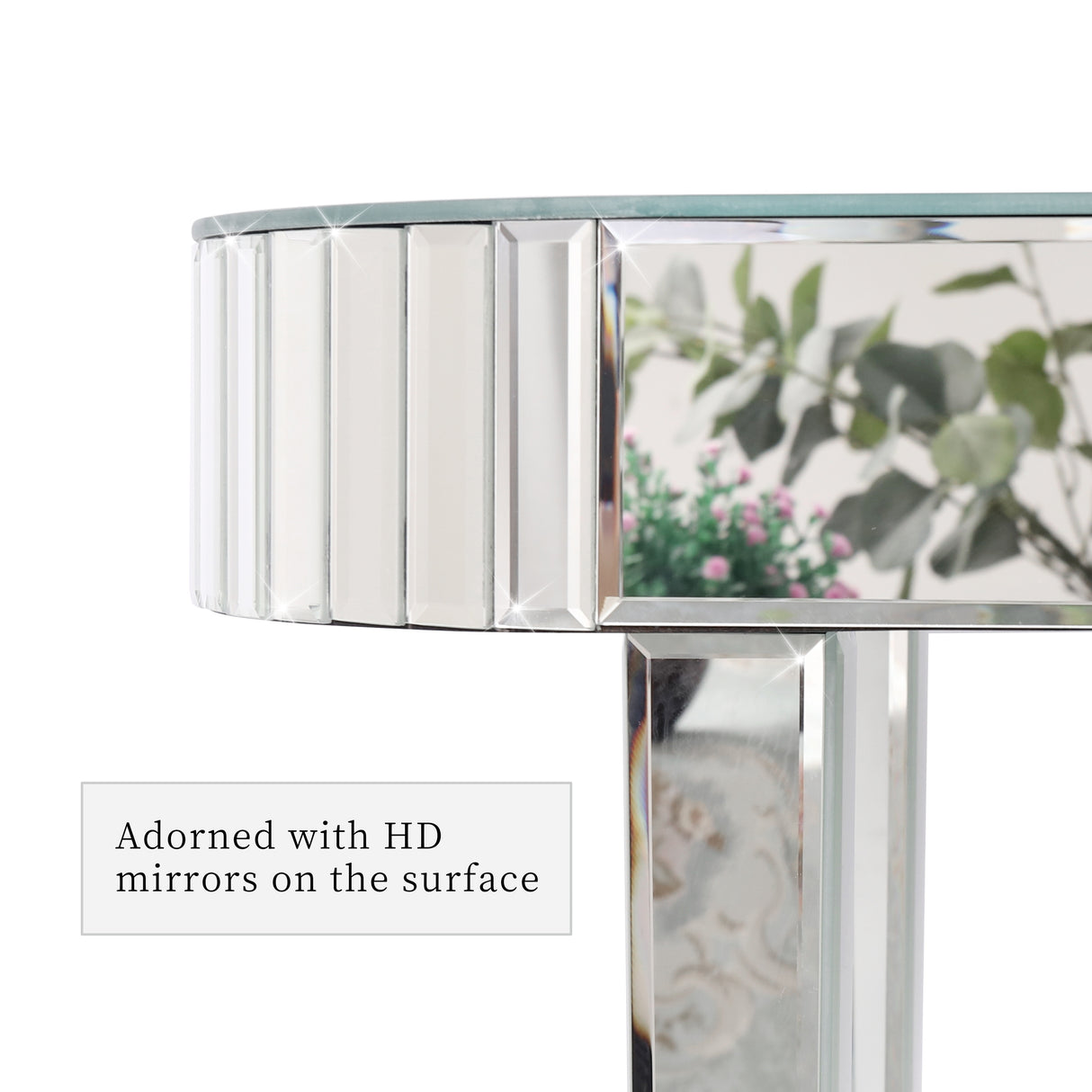 Mirrored Console Table, Silver Entryway Table - 47.2x12.6x31.5 inch