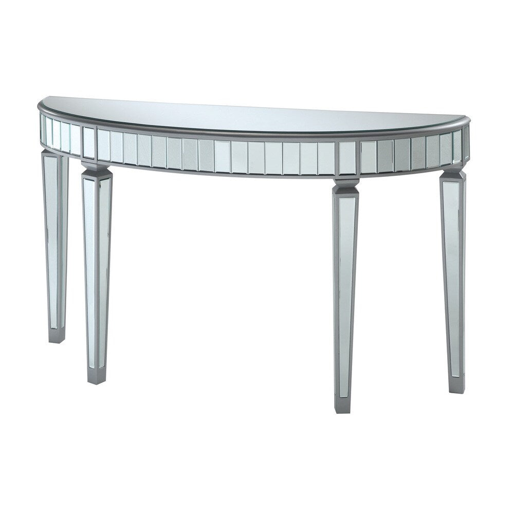 Coaster Company Mirrored Half-oval Console Table - 55" x 15.50" x 32.50"