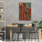 Miss Gibbons And The Scarf Print On Wood by Iris Scott - Multi-Color