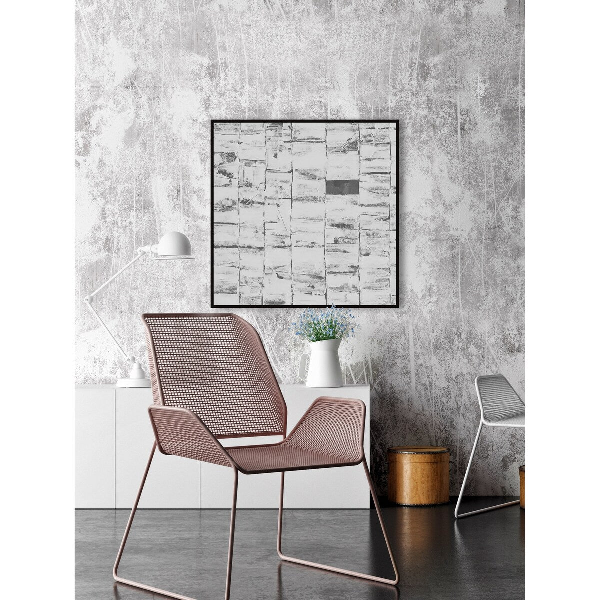 Missing Marble Floater Framed Print on Canvas