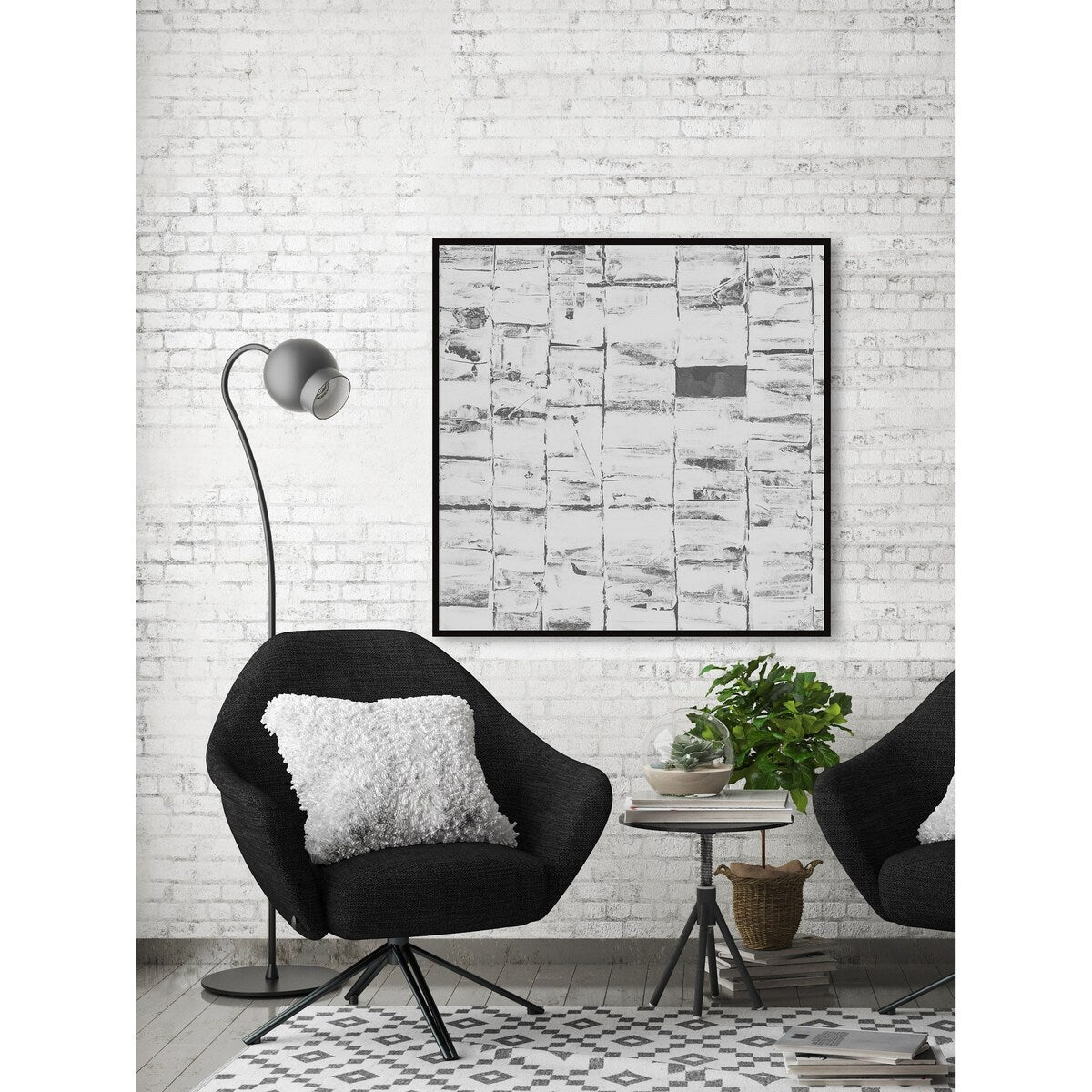 Missing Marble Floater Framed Print on Canvas