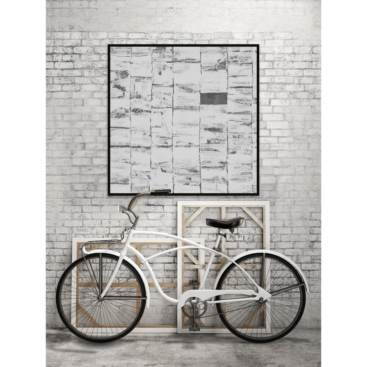 Missing Marble Floater Framed Print on Canvas
