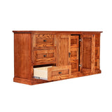 Mission Nine Drawer Dresser 72W x 32H x 18D (No Mirror)