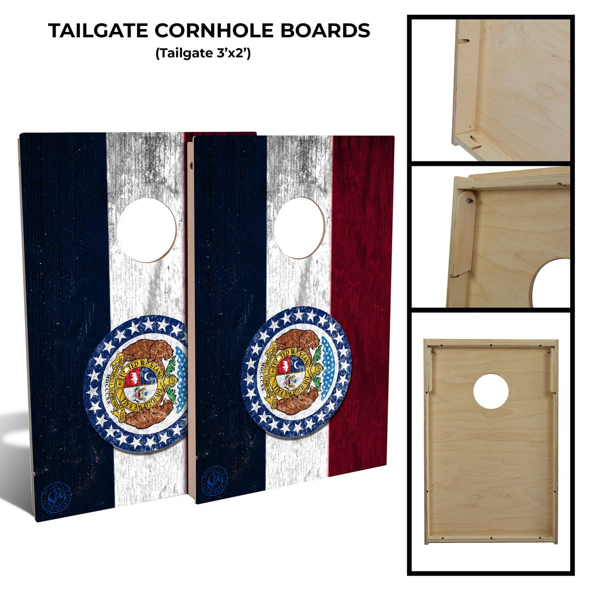 Mississippi State Flag Tailgate Cornhole Board Set (Includes 8 Bags) - N/A