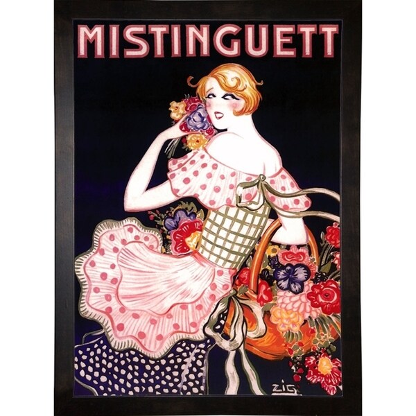 Mistinguett Checked-VINAPP115388 Print 15.25"x11" by Vintage Apple Collection