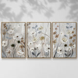 Misty Meadow Field - Multi Piece Framed Canvas