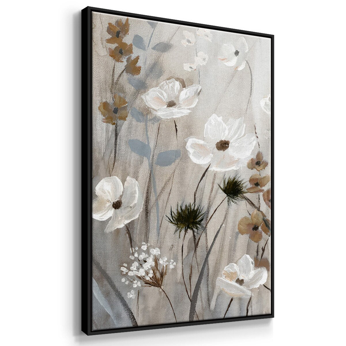 Misty Meadow Field - Multi Piece Framed Canvas