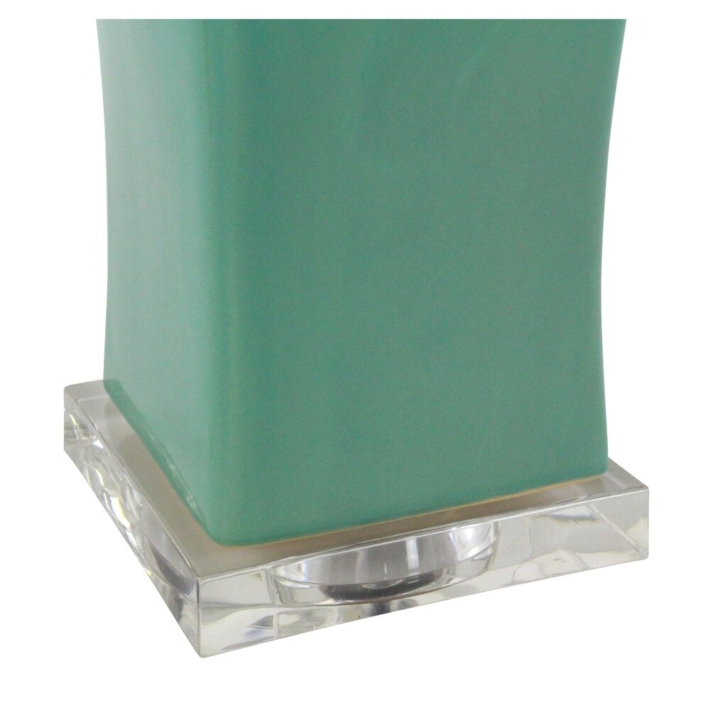 Misty Teal Green Ceramic Table Lamp