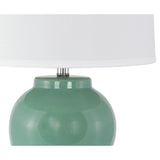 Misty Teal Green Ceramic Table Lamp