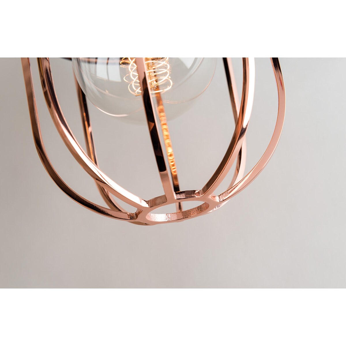 Mitzi by Hudson Valley Haley 1-light Polished Copper Wall Sconce with Black Accents