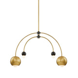 Mitzi by Hudson Valley Lighting Willow 4-light Aged Brass and Black Chandelier