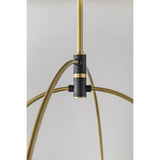 Mitzi by Hudson Valley Lighting Willow 4-light Aged Brass and Black Chandelier