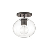 Mitzi by Hudson Valley Margot 1-light Old Bronze Semi Flush, Clear Glass