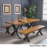 Mitzy 3-piece Rectangle Light-Weight Concrete Picnic Dining Set by Christopher Knight Home
