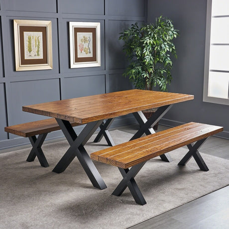 Mitzy 3-piece Rectangle Light-Weight Concrete Picnic Dining Set by Christopher Knight Home