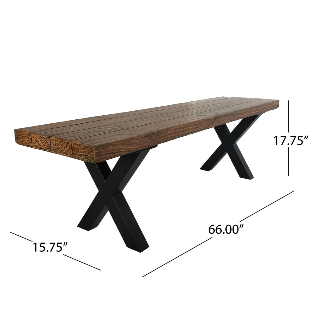 Mitzy 3-piece Rectangle Light-Weight Concrete Picnic Dining Set by Christopher Knight Home