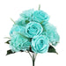 Artificial Mixed Rose Hydrangea Flower Stem Bush Bouquet 18in