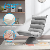 Mixoy 360 Degree Swivel Floor Chair, Recliner Chair with Adjustable Back Support,Space Saving Foldable Chair for Living Room