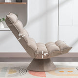 Mixoy 360 Degree Swivel Floor Chair, Recliner Chair with Adjustable Back Support,Space Saving Foldable Chair for Living Room