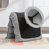 Mixoy 360 Degree Swivel Floor Chair, Recliner Chair with Adjustable Back Support,Space Saving Foldable Chair for Living Room