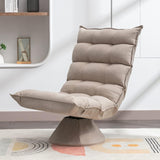Mixoy 360 Degree Swivel Floor Chair, Recliner Chair with Adjustable Back Support,Space Saving Foldable Chair for Living Room