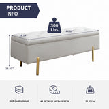 Mixoy Entryway Bench,Upholstered Ottoman Bench with Storage Space,End of Bed Bench