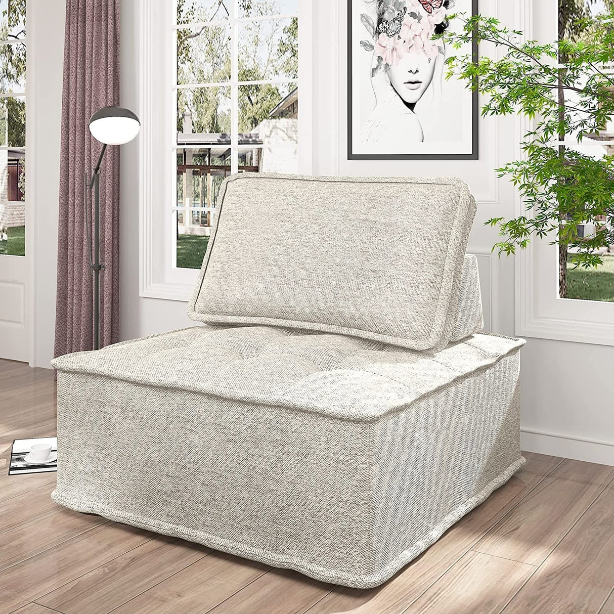 Mixoy 1PCS DIY Combination Oversized Sleeper Sofa Bed, Comfy Floor Couch,for Living Room,Office Apartment Resting - Set of 1