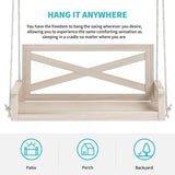 Mixoy Outdoor Wood Porch Swings with Curved Back Design