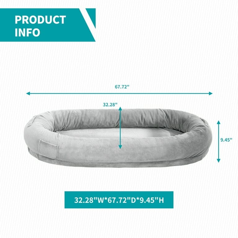 Mixoy Human Dog Bed,Giant Dog Bean Bag,Floor Nap Bed
