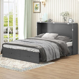 Mixoy Murphy Bed with Mattress,Foldable Space-Saving Cube Cabinet Bed
