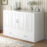 Mixoy Murphy Bed with Mattress,Foldable Space-Saving Cube Cabinet Bed