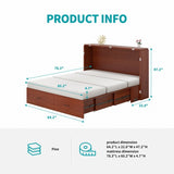 Mixoy Murphy Bed with Mattress,Foldable Space-Saving Cube Cabinet Bed