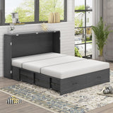 Mixoy Murphy Bed with Mattress,Foldable Space-Saving Cube Cabinet Bed