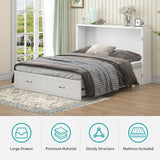 Mixoy Murphy Bed with Mattress,Foldable Space-Saving Cube Cabinet Bed
