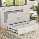 Mixoy Murphy Bed with Mattress,Foldable Space-Saving Cube Cabinet Bed