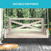 Mixoy Outdoor Wood Porch Swings with Curved Back Design