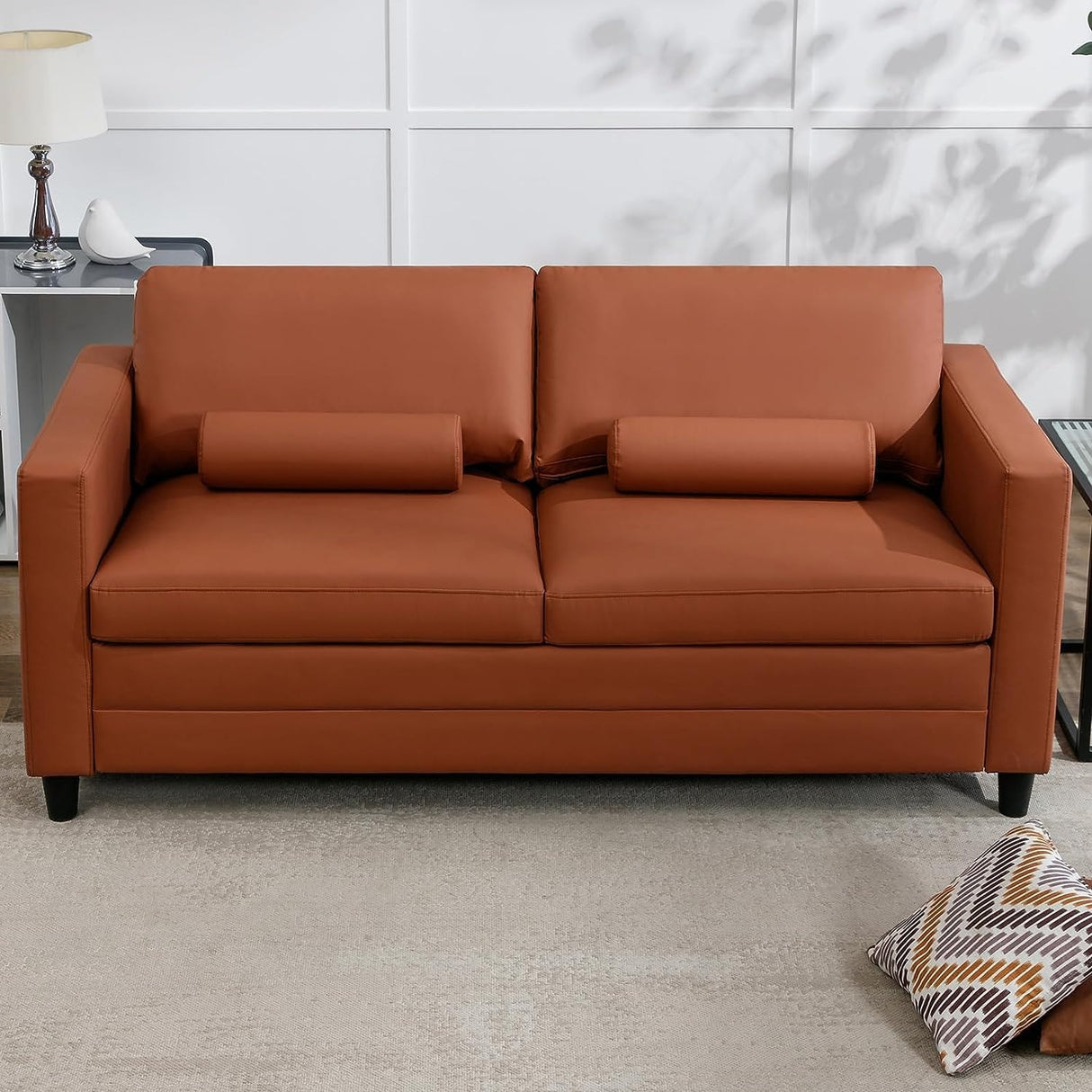 Mixoy Pull Out Sofa Bed,Modern Convertible Sleeper Sofa,2-in-1 Couch Bed with Mattress,Futon Couches