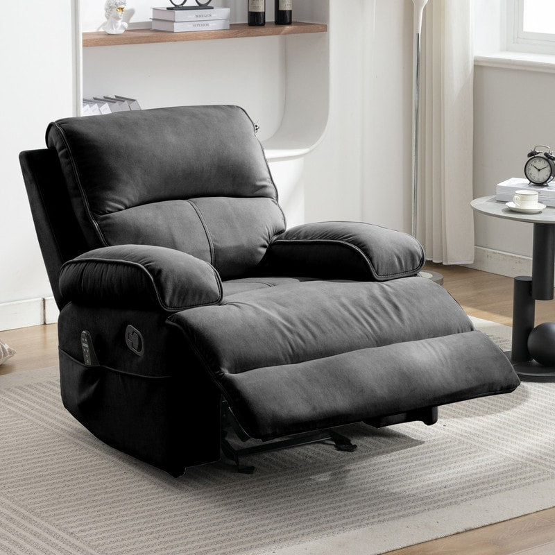 Mixoy Reclining Sofa Chair,Baby Velour Fabric Lazy Sofa Lift Oversized
