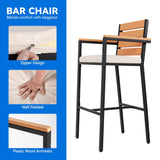 Moasis 3/5-Piece Outdoor Wicker Patio Bar Height Bistro Furniture Set